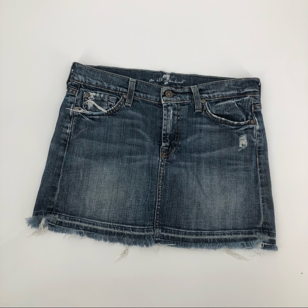 7 For All Mankind Jean mini Skirt - Size 27